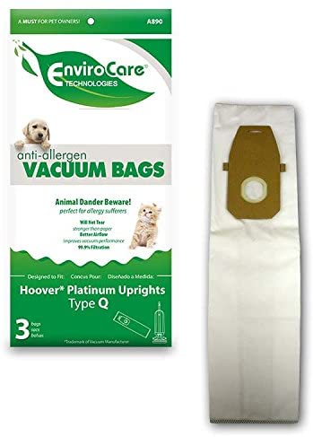 3 Pack Hoover Q Hepa Allergen Vacuum Bags