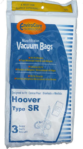 3 Hoover Style SR Vacuum Bags for Duros Canisters, Fits 401010SR