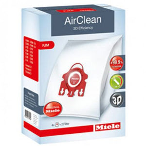 Miele FJM 3D Efficiency Air Clean Vacuum Bags (4 Bags + 2 Filters)