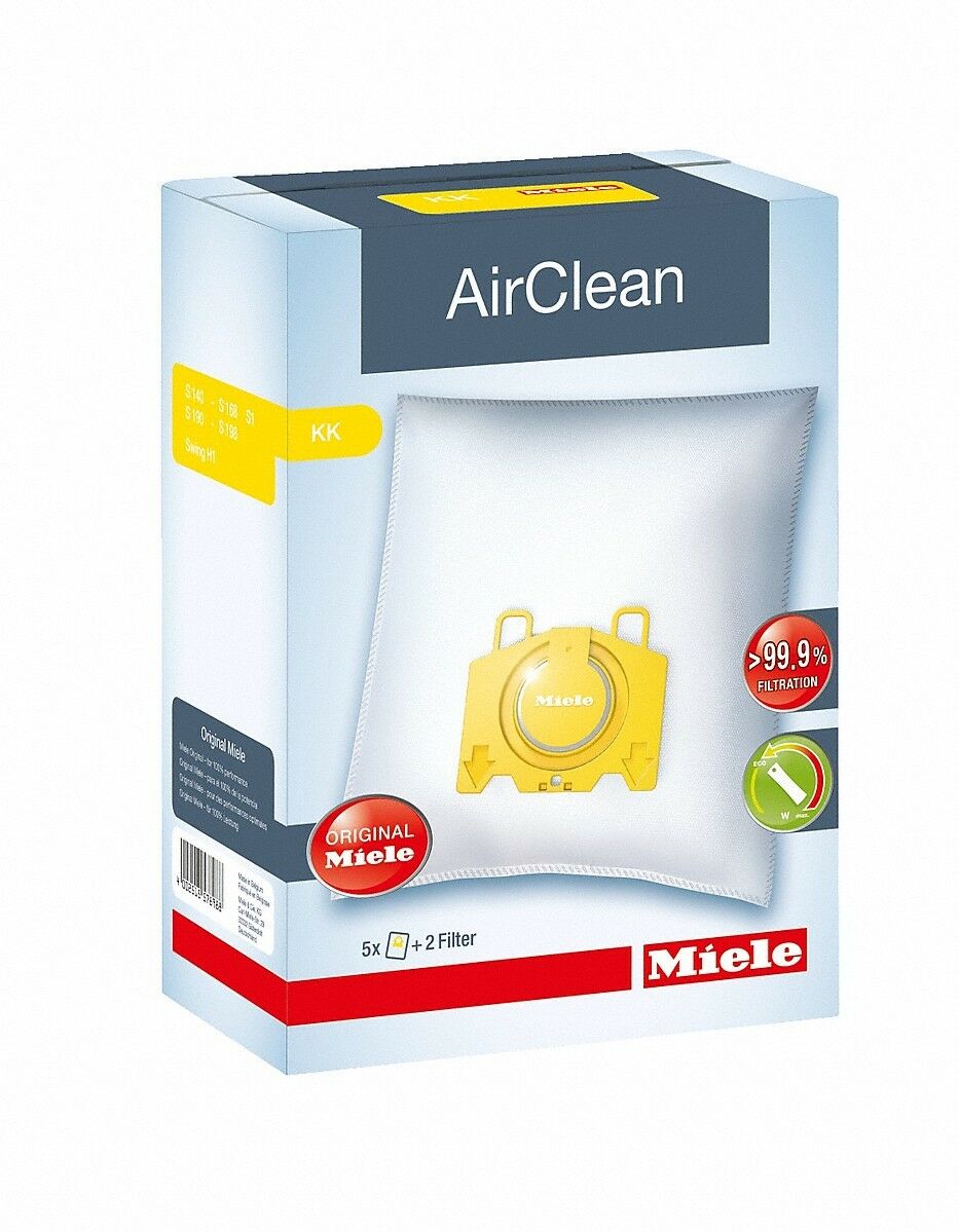 Miele KK 3D Efficiency Air Clean Vacuum Bags (5 Bags + 2 Filters)