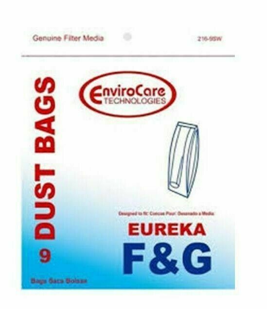 9 Eureka Type F&G Upright Vacuum Cleaner Bags FG