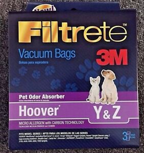 Hoover WindTunnel Type Y Vacuum Bag ( 3 Pack) 4010100Y Type Z Tempo